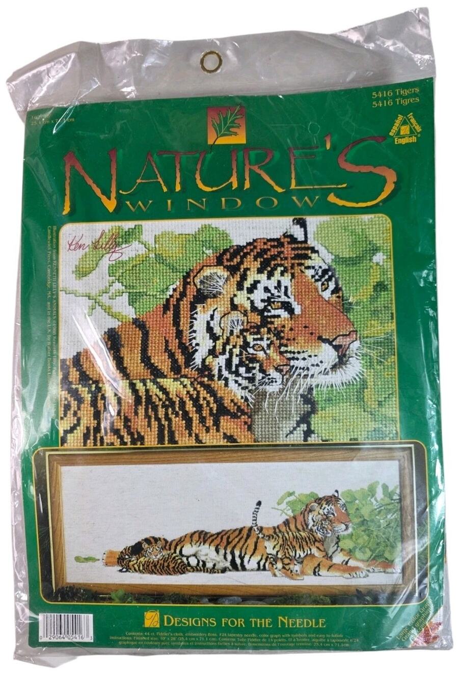 Designs Nature’s Window - Tigers Counted Cross Stitch Kit NEW
